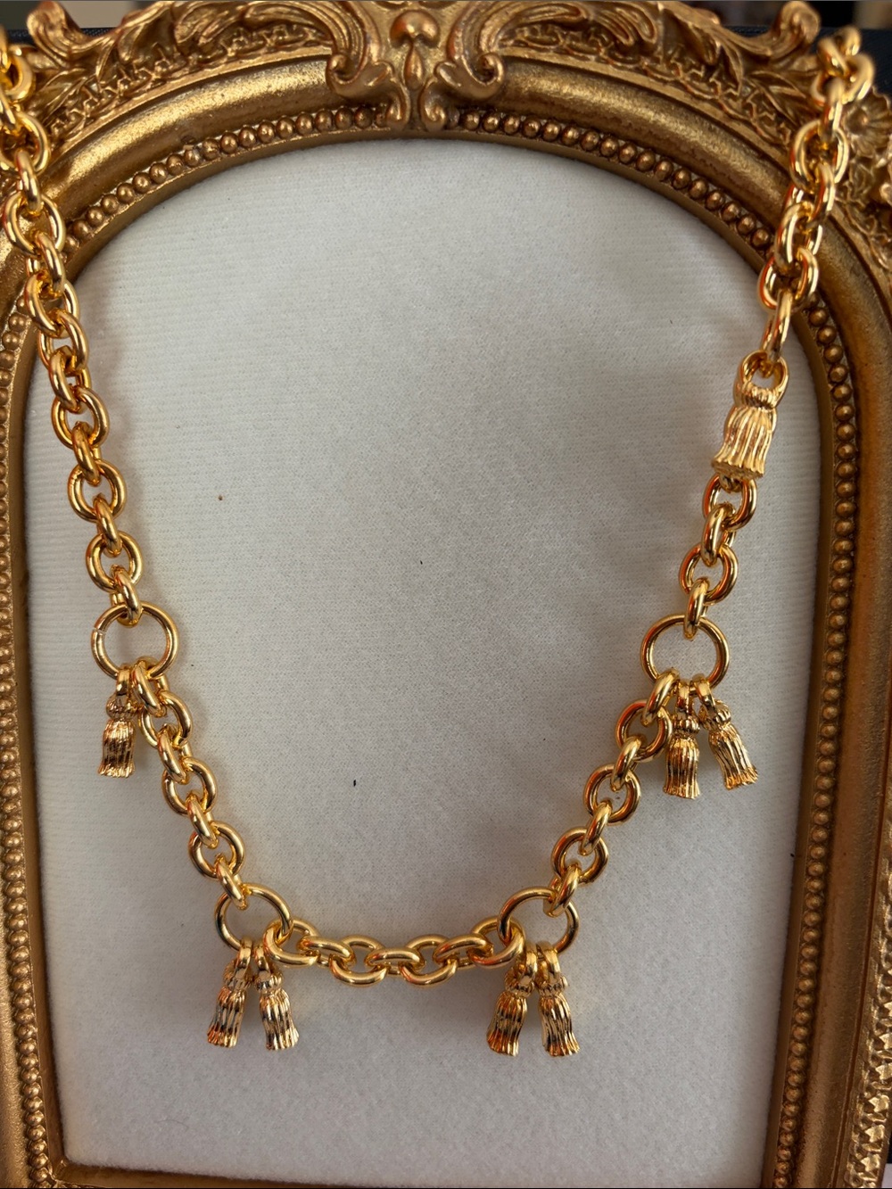 Park Lane Gold Tassel Charm Necklace